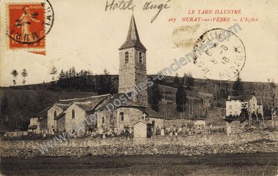 Carte postale ancienne L'Eglise — Murat-sur-Vèbre (Tarn)
