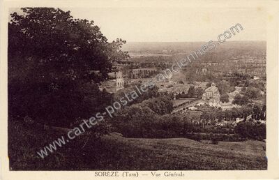 Carte postale ancienne Vue Générale — Sorèze (Tarn)