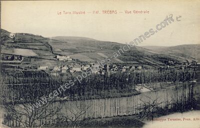 Carte postale ancienne Vue Générale — Trébas (Tarn)