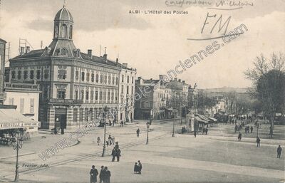 Carte postale ancienne L'Hôtel des Postes — Albi (Tarn)