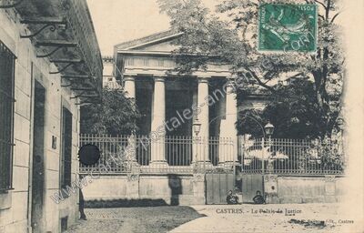 Carte postale ancienne Le Palais de Justice — Castres (Tarn)