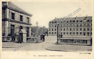 Carte postale ancienne Quartier Courbet — Abbeville (Somme)