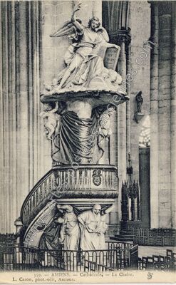 Carte postale ancienne Cathédrale, — La Chaire — Amiens (Somme)
