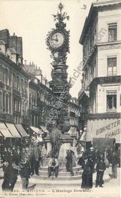 Carte postale ancienne L'Horloge Dewailly — Amiens (Somme)