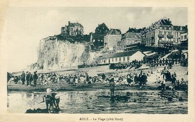Carte postale ancienne La Plage (côté Nord) — Ault (Somme)