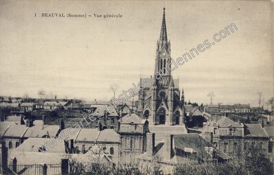 Carte postale ancienne Vue générale — Beauval (Somme)