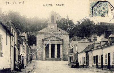 Carte postale ancienne L'Eglise — Boves (Somme)