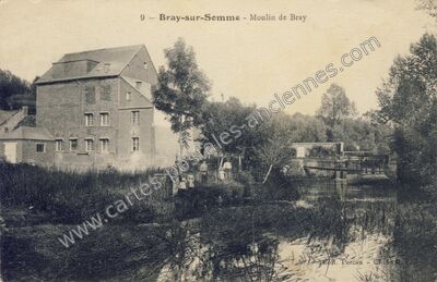 Carte postale ancienne Moulin de Bray — Bray-sur-Somme (Somme)