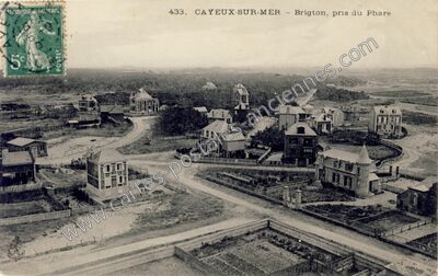Carte postale ancienne Brigton, pris du Phare — Cayeux-sur-Mer (Somme)