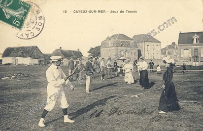 Carte postale ancienne Jeux de Tennis — Cayeux-sur-Mer (Somme)