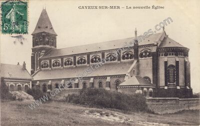 Carte postale ancienne La nouvelle Église — Cayeux-sur-Mer (Somme)