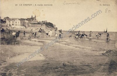 Carte postale ancienne A marée montante — Le Crotoy (Somme)