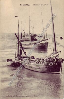 Carte postale ancienne Étadiers du Port — Le Crotoy (Somme)
