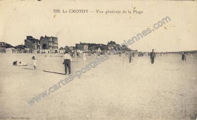 Carte postale ancienne Vue générale de la Plage — Le Crotoy (Somme)