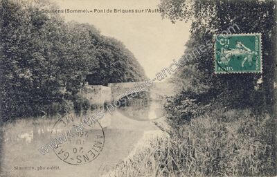 Carte postale ancienne Pont de Briques sur l'Authie — Doullens (Somme)