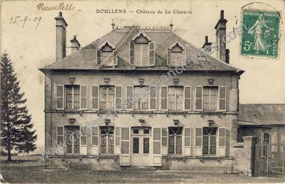 Carte postale ancienne Château de La Closerie — Doullens (Somme)