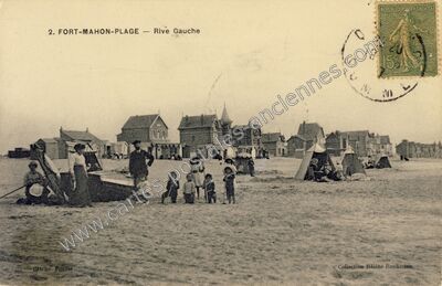 Carte postale ancienne Rive Gauche — Fort-Mahon-Plage (Somme)