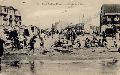 Carte postale ancienne L'Entrée de la Plage — Fort-Mahon-Plage (Somme)