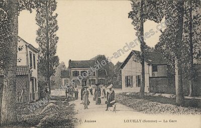 Carte postale ancienne La Gare — Lœuilly (Somme)
