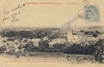 Carte postale ancienne Vue Générale — Longpré-les-Corps-Saints (Somme)