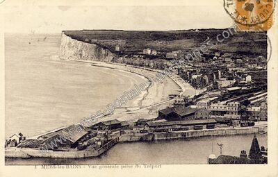 Carte postale ancienne Vue générale prise du Tréport — Mers-les-Bains (Somme)