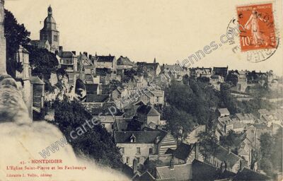 Carte postale ancienne L'Eglise Saint-Pierre et les Faubourgs — Montdidier (Somme)