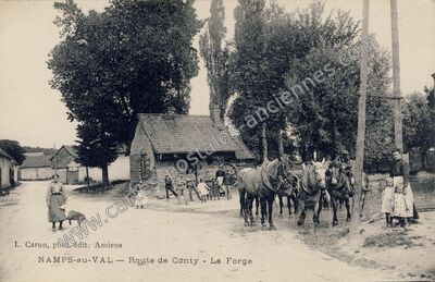 Carte postale ancienne Namps au Val — Namps-Maisnil (Somme)