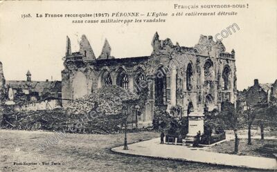 Carte postale ancienne La France reconquise (1917) — Péronne (Somme)