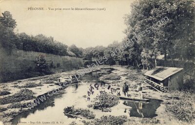 Carte postale ancienne Vue prise avant le démantèlement (1906) — Péronne (Somme)
