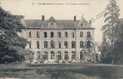 Carte postale ancienne Chateau du Quesnel — Le Quesnel (Somme)