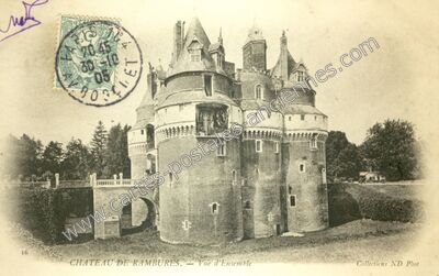 Carte postale ancienne Château de Rambures — Rambures (Somme)