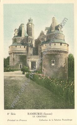 Carte postale ancienne Le Château — Rambures (Somme)