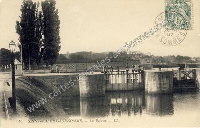 Carte postale ancienne Les Écluses — Saint-Valery-sur-Somme (Somme)