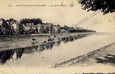 Carte postale ancienne Le Quai Blavet — Saint-Valery-sur-Somme (Somme)