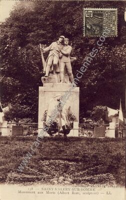 Carte postale ancienne Monument aux Morts (Albert Roze, sculpteur) — Saint-Valery-sur-Somme (Somme)