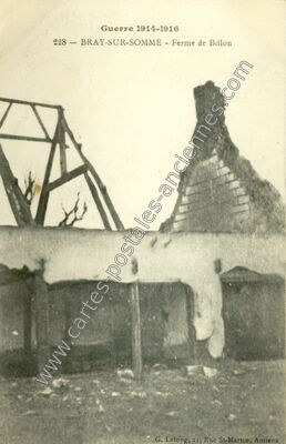 Carte postale ancienne Ferme de Billon — Bray-sur-Somme (Somme)