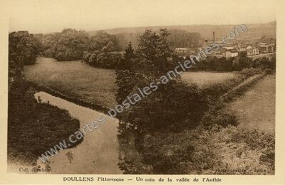 Carte postale ancienne Pittoresque — Un coin de la vallée de l'Authie — Doullens (Somme)