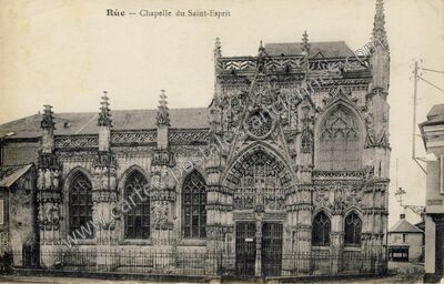 Carte postale ancienne Chapelle du Saint-Esprit — Rue (Somme)