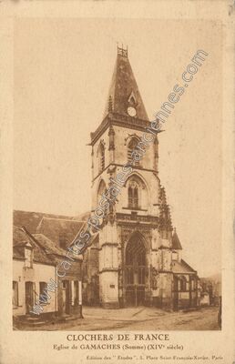Carte postale ancienne Eglise de Gamaches — Gamaches (Somme)