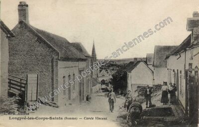 Carte postale ancienne Cavée Vincent — Longpré-les-Corps-Saints (Somme)