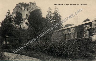Carte postale ancienne Chateau de Lucheux — Lucheux (Somme)