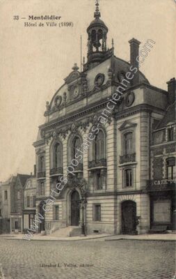 Carte postale ancienne Hôtel de Ville (1898) — Montdidier (Somme)