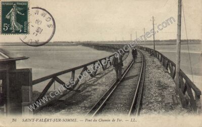 Carte postale ancienne Pont du Chemin de Fer — Saint-Valery-sur-Somme (Somme)