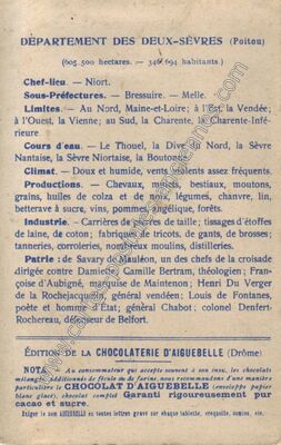 Carte postale ancienne Deux Sevres — Non Localisée (Deux-Sèvres)