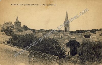 Carte postale ancienne Vue générale — Airvault (Deux-Sèvres)