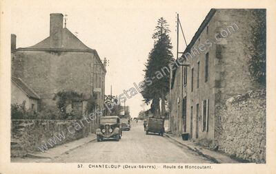 Carte postale ancienne Route de Moncoutant — Chanteloup (Deux-Sèvres)
