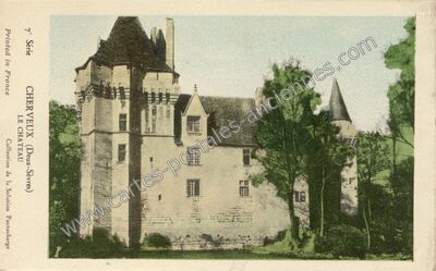 Carte postale ancienne Chateau de Cherveux — Cherveux (Deux-Sèvres)