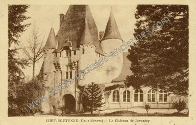 Carte postale ancienne Le Château de Javarzay — Chef-Boutonne (Deux-Sèvres)