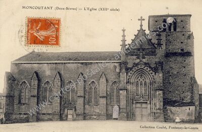 Carte postale ancienne L'Eglise (XIIIe siècle) — Moncoutant (Deux-Sèvres)