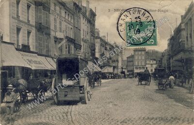 Carte postale ancienne Rue Victor-Hugo — Niort (Deux-Sèvres)
